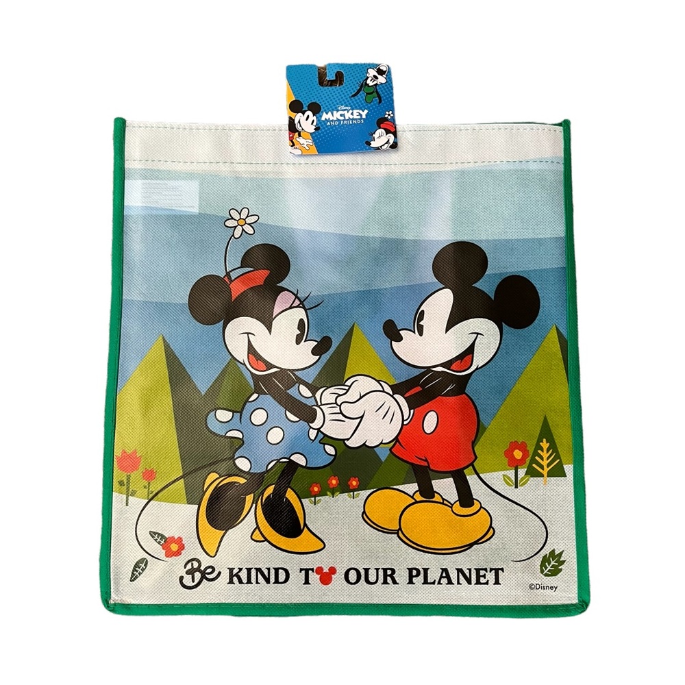 NWT Disney Mickey and Minnie reusable tote bag green